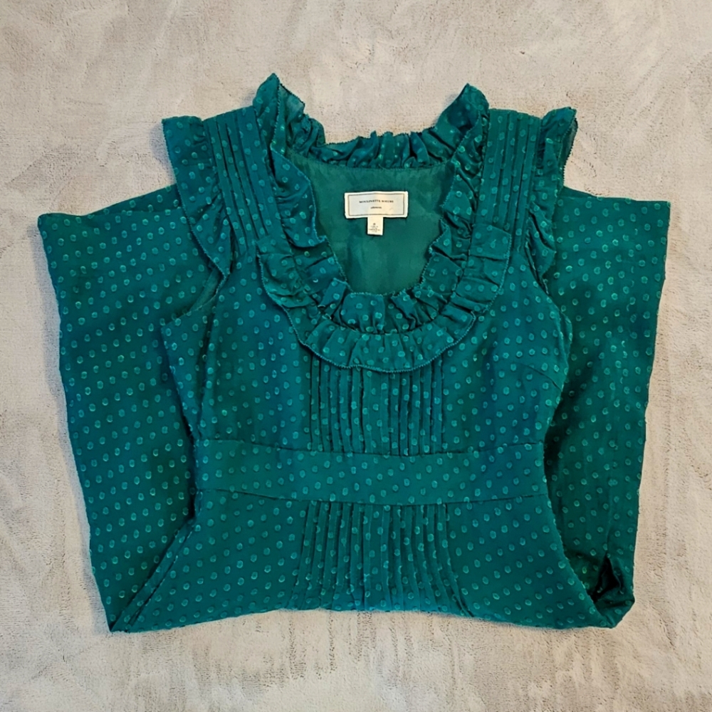 Moulinette Soeurs for Anthropologie Green Dress Size 0